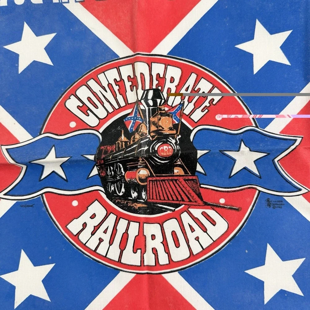 Vintage Confederate Railroad 1992 Country Music Bandana Scarf 22